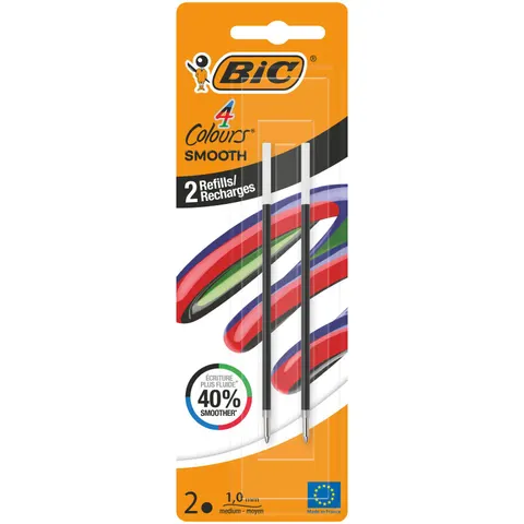 BIC Kugelschreiber-Mine 4 Colours Smooth, schwarz, S – Bild 1