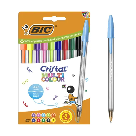 BIC Kugelschreiber Cristal Large Multicolor, 10er Beutel – Bild 1