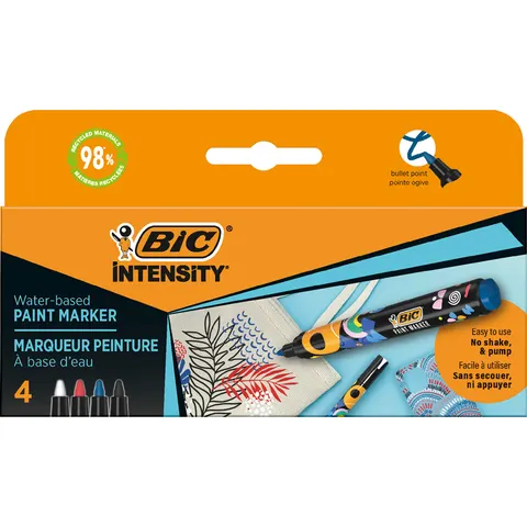 Paintmarker Bic Intensity assorti 4 stuks – afbeelding 1