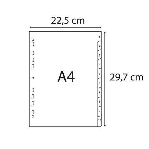 Exacompta Ordnerregister Vollformat 1-10 DIN A4 – Bild 1