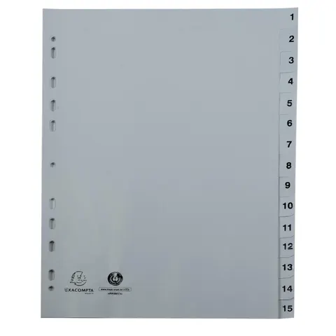 Exacompta Ordnerregister Vollformat 1-15 DIN A4 – Bild 1