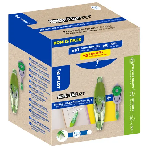 Pilot Whiteline RT, 10 correctierollers + 10 vullingen – afbeelding 1
