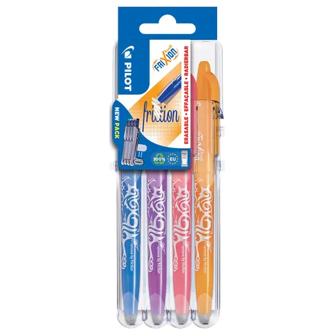 Rollerpen PILOT friXion medium fun assorti Set2Go à 4 stuks – afbeelding 1