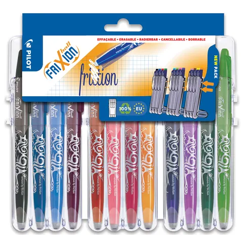 Rollerpen PILOT friXion medium assorti Set2Go à 12 stuks – afbeelding 1