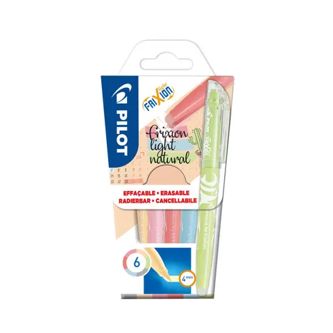 Pilot Frixion Light Natural - Wallet van 6 Markers – afbeelding 1