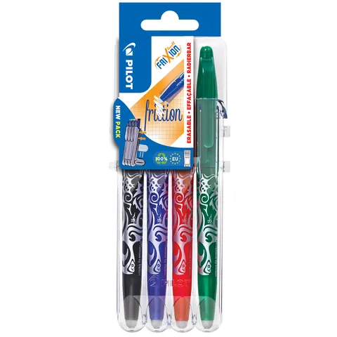 PILOT Tintenroller FRIXION BALL 07 Set2Go, 4er Etui Fun – Bild 1