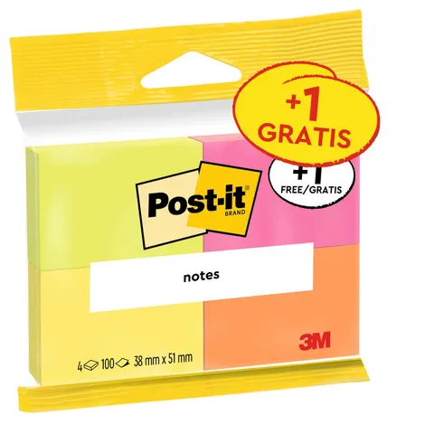 Post-it® Super Sticky Notes 653 Haftnotizen 3,8 x 5,1 cm – Bild 1
