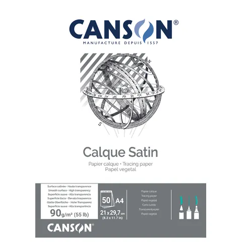 CANSON transparantpapierblok A4 90 g/m – afbeelding 1