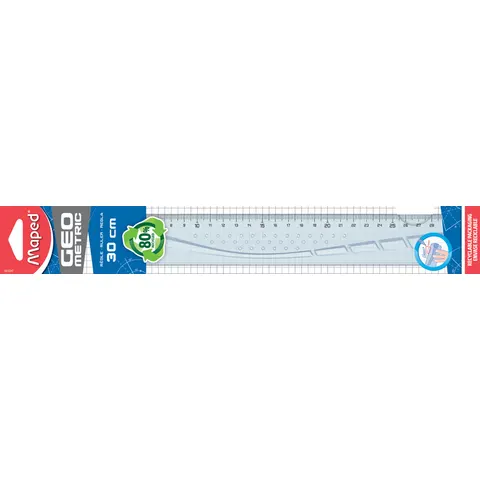 Liniaal Maped Geometric 20cm transparant – afbeelding 1