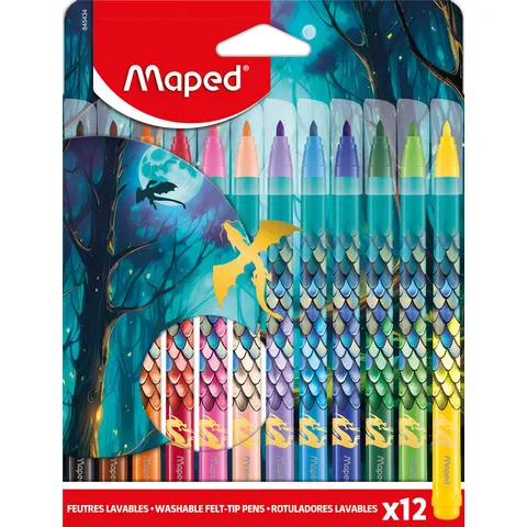 Viltstift maped dragon set 12 kleuren – afbeelding 1