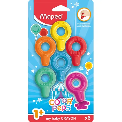 maped Wachsmalkreiden 6 Ringe – Bild 1