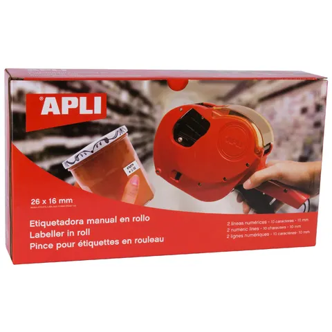 Handmatige Labelmachine Apli 101419 Rood – afbeelding 1