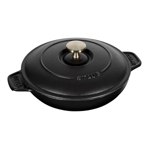 Staub Back- und Servierplatte 750 ml schwarz mit Deckel – Bild 1