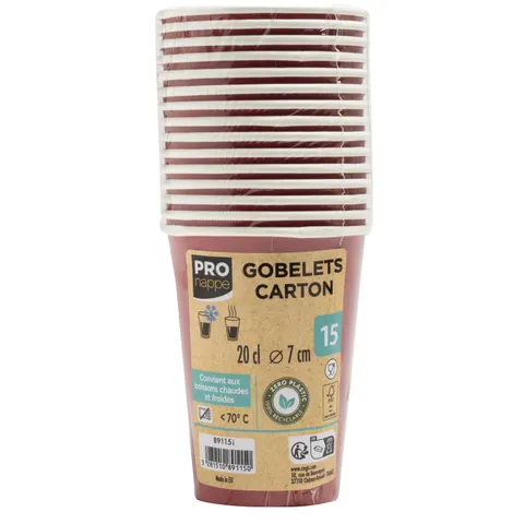PROnappe Papp-Trinkbecher, rot, 0,2 l – Bild 1
