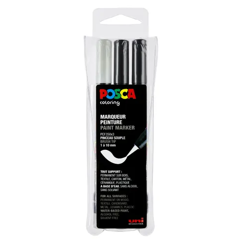 Posca stiften set PCF350 wit/zwart – afbeelding 1