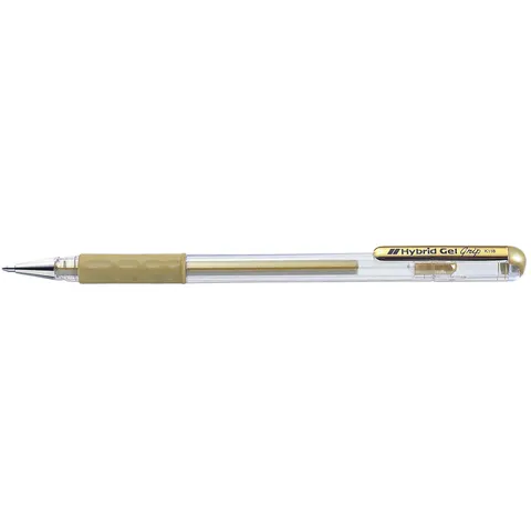 Gelschrijver Pentel K118 Grip medium wit – afbeelding 1