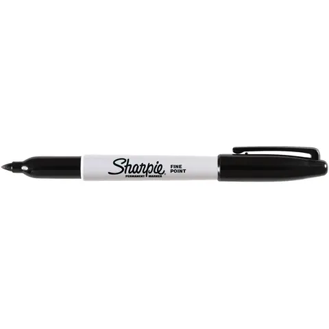 Viltstift Sharpie rond fijn zwart – afbeelding 1