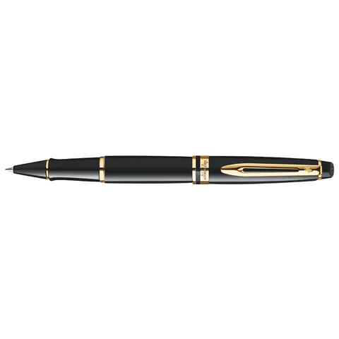 Rollerpen Waterman Expert black lacquer GT fijn – afbeelding 1