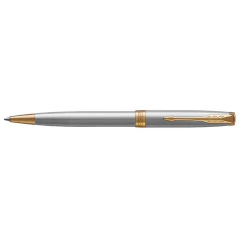 Balpen Parker Sonnet stainless steel GT medium – afbeelding 1