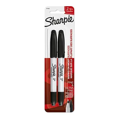 Sharpie Marker Ultra Fine Extra Fein schwarz, 2er Blister – Bild 1
