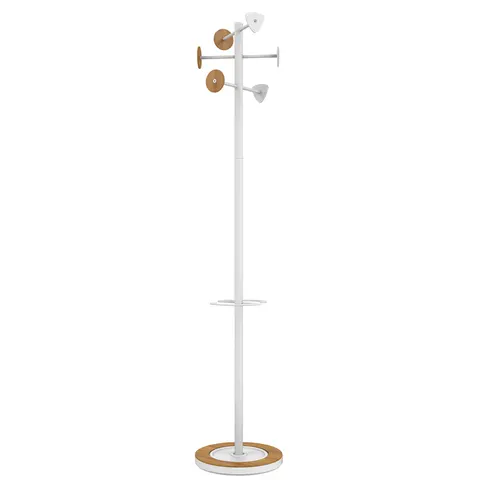 UNILUX Bora kapstok wit/bamboe – afbeelding 1