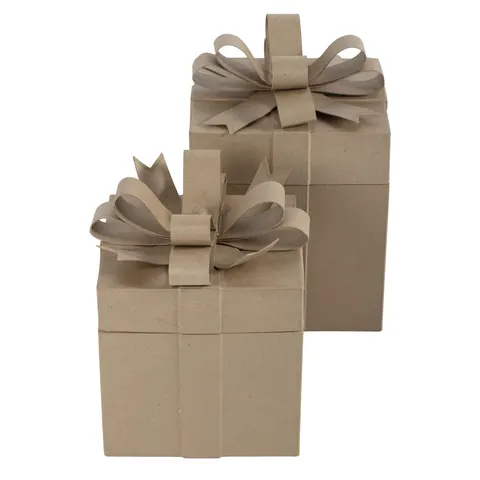 Set van 2 vierkante geschenkdozen – afbeelding 1