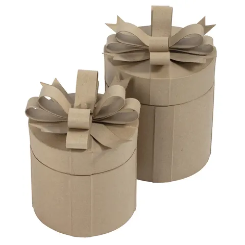Set van 2 ronde geschenkdozen – afbeelding 1