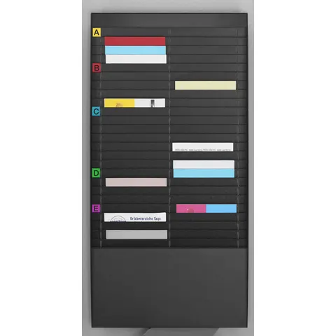 PAPERFLOW Sortiertafel DIN A4 50-Fach schwarz – Bild 1