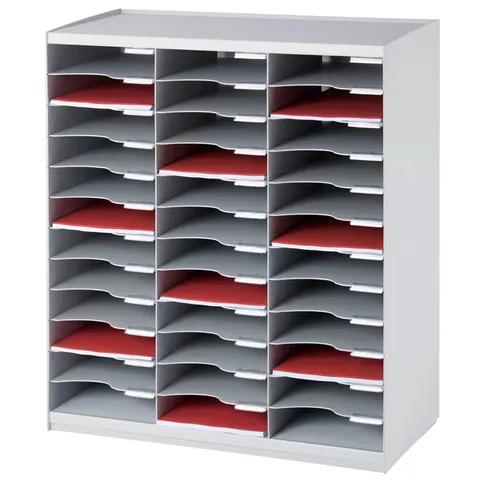 PAPERFLOW Sortierstation, 36 Fächer, grau – Bild 1