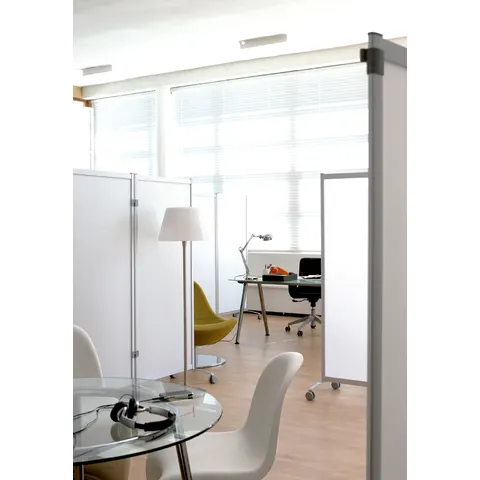 PAPERFLOW Mobiles Trennwandsystem, 2er Set, transparent – Bild 1