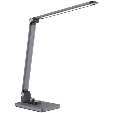 PAPERFLOW LED-Tischleuchte JOA, Standfuß, grau-metallic – Bild 1