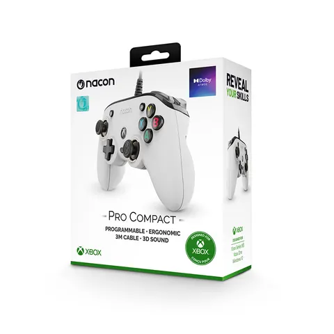 Nacon Pro Compact Official Licensed Bedrade Controller - Xbox Series X|S - Wit – afbeelding 1