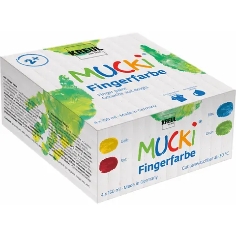KREUL Fingerfarbe , MUCKI, , 150 ml, 4er-Set – Bild 1