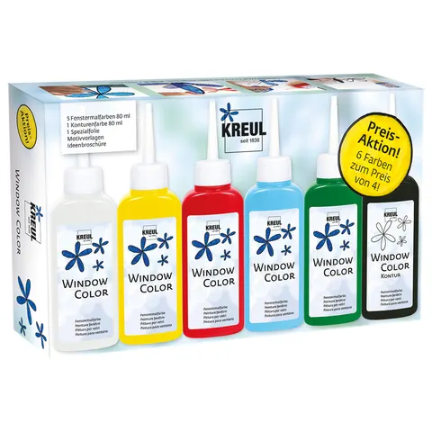 KREUL Window Color Aktions-Set, 6 x 80 ml – Bild 1