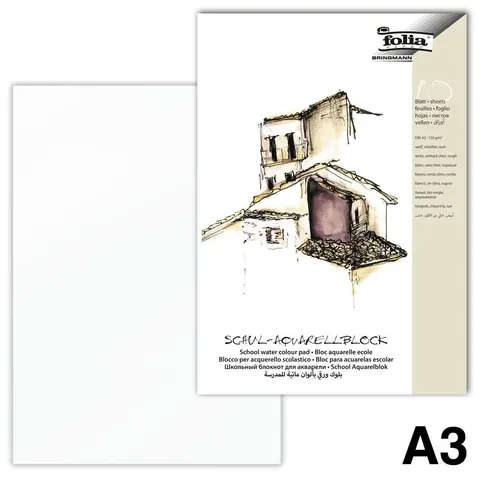 folia Aquarellblock DIN A3 10 Blatt – Bild 1