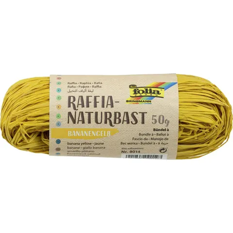 folia Raffia-Naturbast bananengelb – Bild 1
