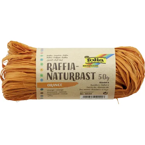 folia Raffia-Naturbast orange – Bild 1