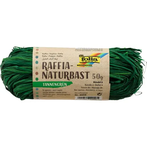 folia Raffia-Naturbast tannengrün – Bild 1