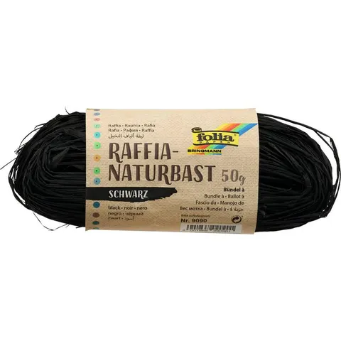 folia Raffia-Naturbast schwarz – Bild 1