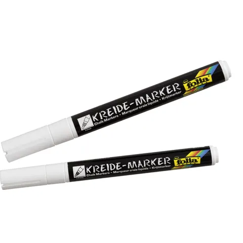 folia Kreidemarker, 2er Set, weiß – Bild 1