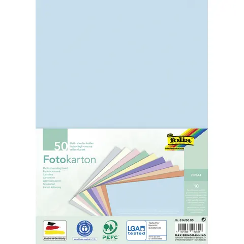 Fotokarton Folia Pastel DIN A4 ASS – afbeelding 1