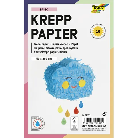 folia Krepppapier BASIC farbsortiert 32 g/qm – Bild 1
