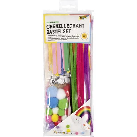 Knutselset chenilledraad regenboog, 212-delig – afbeelding 1