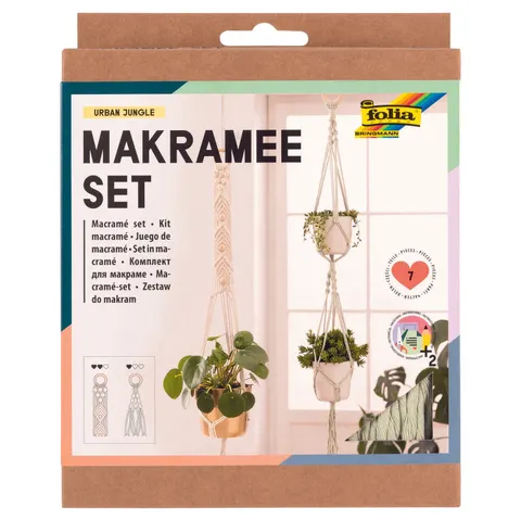 Macramé-set urban jungle, 7-delig – afbeelding 1
