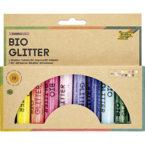 folia BIO Glitter Mix RAINBOW , L – Bild 1