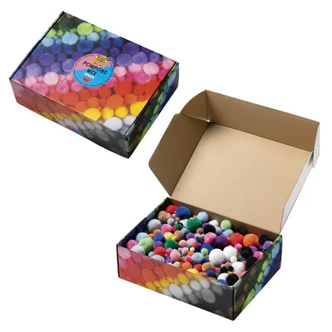 Pompons folia 200 gram assorti – afbeelding 1