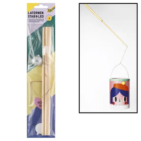 folia Laternenstab + 1 LED-Licht – Bild 1