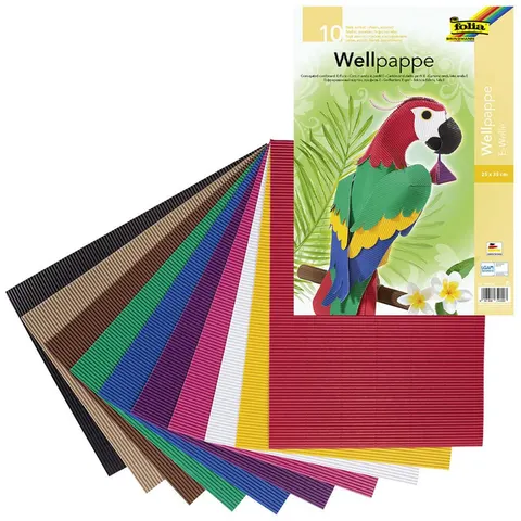 folia Bastelwellpappe farbsortiert – Bild 1