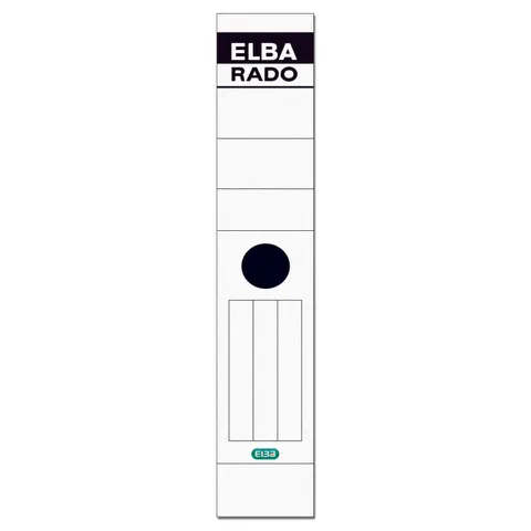 ELBA rugetiketten "ELBA RADO" - lang/breed, wit – afbeelding 1