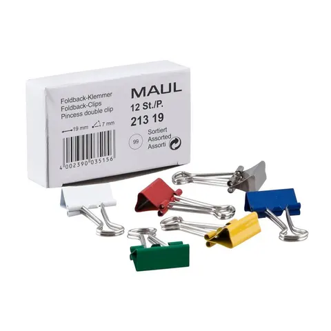 MAUL Foldbackklammern farbsortiert 1,9 cm – Bild 1